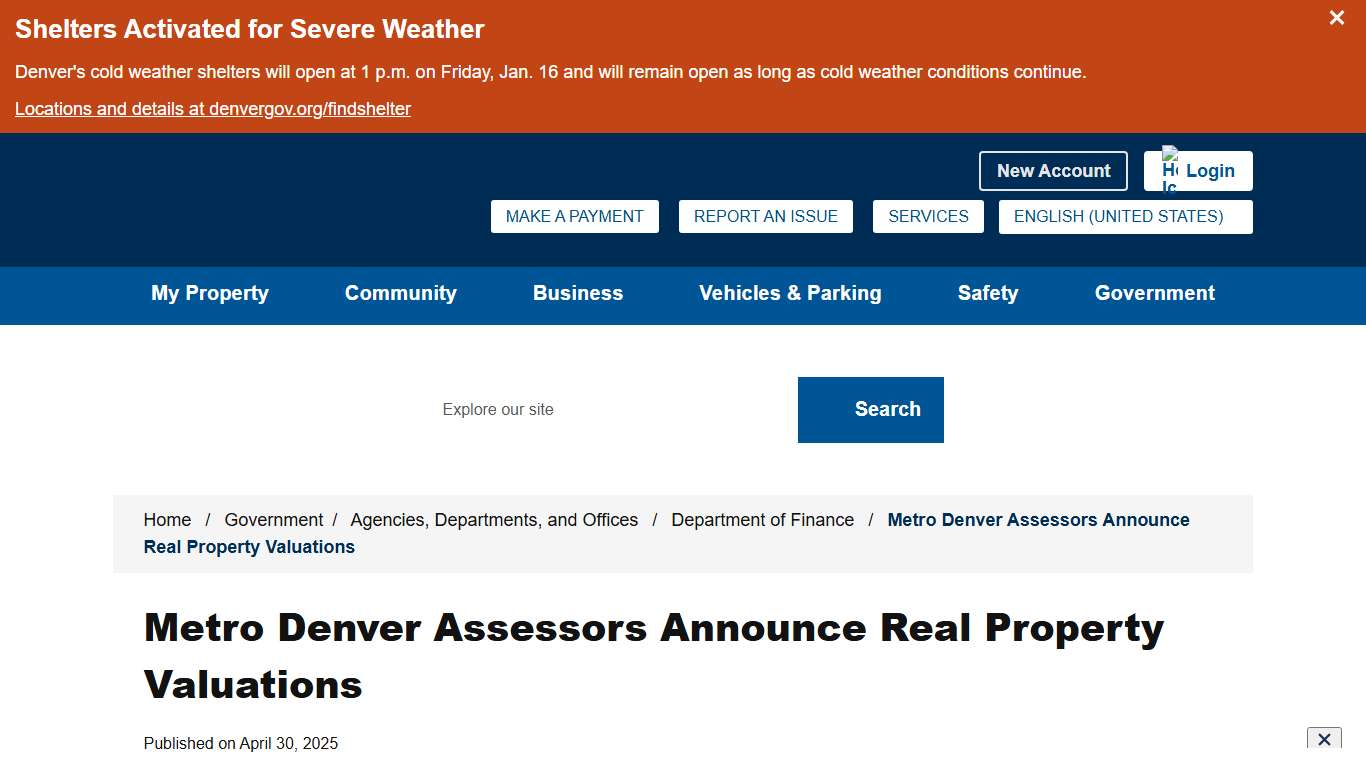 Metro Denver Assessors Announce Real Property Valuations - City and County of Denver